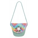MINI SAC TRESSÉ A BANDOULIERE 14X14CM - ASST DE DIFFERENTS COLORIS