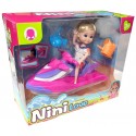POUPEE NINI LOVE ARTICULÉE 16CM AVEC ACCESSOIRES - ASST JET SKI OU BATEAU
