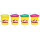 Pack 4 pots pate a modeler couleurs vives - playdoh-5010996293398-lilojouets-questembert-muzillac-morbihan