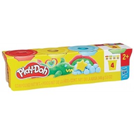 PACK 4 POTS PATE A MODELER COULEURS CLASSIQUES - PLAYDOH-5010996293404-Lilojouets-Questembert-Muzillac-Morbihan