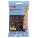 SACHET 1000 PERLES MARRON FONCÉ A REPASSER - HAMA MIDI