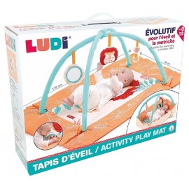 TAPIS D'ÉVEIL LION EVOLUTIF 110X90CM AVEC ARCHES AMOVIBLES - LUDI