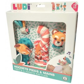 HOCHETS PIEDS ET MAINS - BRACELETS RÉGLABLES ANIMAUX RIGOLOS - LUDI