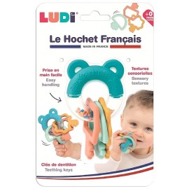 HOCHET ANNEAU DE DENTITION CLÉS - TEXTURES SENSORIELLES - MADE IN FRANCE - LUDI