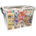 VALISETTE MAGNETIC XXL 100 PLAQUES MAGNÉTIQUES 8 COULEURS - LUDI