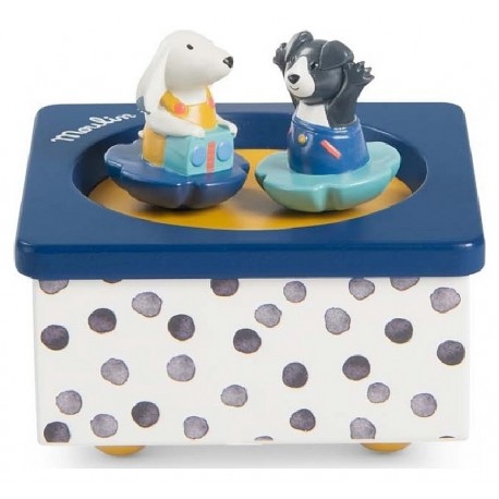 BOITE A MUSIQUE - PUCE ET PILOU - MOULIN ROTY-3575676840368-Lilojouets-Questembert-Muzillac-Morbihan