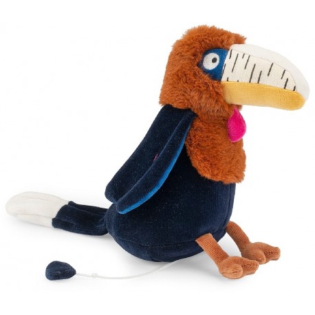 OISEAU CALAO MUSICAL LITCHI 30CM - LA FORET MAWA - MOULIN ROTY-3575676880425-Lilojouets-Questembert-Muzillac-Morbihan