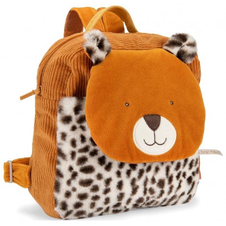 SAC A DOS LEOPARD TAIGO 30X30X10CM - LA FORET MAWA - MOULIN ROTY-3575676880715-Lilojouets-Questembert-Muzillac-Morbihan