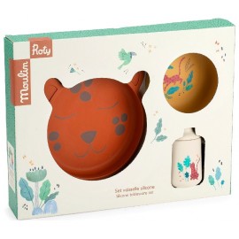 SET VAISSELLE SILICONE 3 PIECES - LA FORET MAWA - MOULIN ROTY-3575676882313-Lilojouets-Questembert-Muzillac-Morbihan