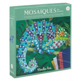 COFFRET CREATIF MOSAIQUES DES ANIMAUX - 5 DECORS - TOUT AUTOUR DU MONDE-3575677191919-Lilojouets-Questembert-Muzillac-Morbihan