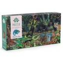 PUZZLE DANS LA FORET TROPICALE 350 PIECES 105X28CM AVEC POSTER - MOULIN ROTY