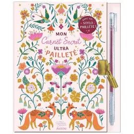 CARNET SECRET ULTRA PAILLETÉ 22X16CM AVEC CADENAS ET STYLO PAILLETTES - AUZOU-9791039537773-Lilojouets-Questembert-Muzillac-Morb