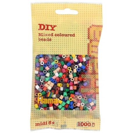 SACHET 1000 PERLES 22 COULEURS A REPASSER - HAMA MIDI-0028178207670-Lilojouets-Questembert-Muzillac-Morbihan