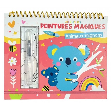 CARNET JOLIES PEINTURES MAGIQUES A L'EAU ANIMAUX MIGNONS - 1.2.3 SOLEIL-9782359907599-Lilojouets-Questembert-Muzillac-Morbihan