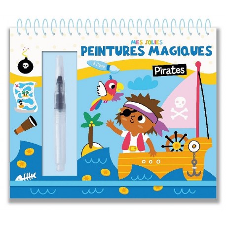 CARNET JOLIES PEINTURES MAGIQUES A L'EAU PIRATES - 1.2.3 SOLEIL-9782384530199-Lilojouets-Questembert-Muzillac-Morbihan