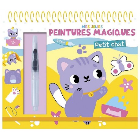 CARNET JOLIES PEINTURES MAGIQUES A L'EAU PETIT CHAT - 1.2.3 SOLEIL-9782384534210-Lilojouets-Questembert-Muzillac-Morbihan