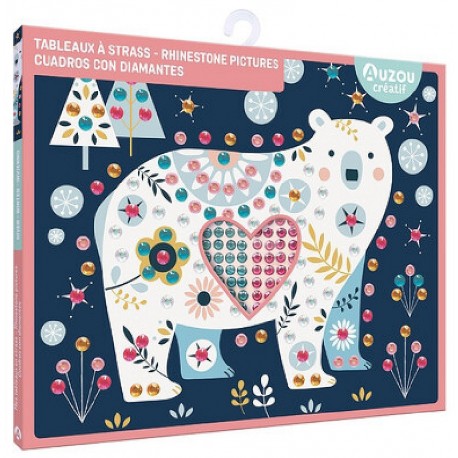 POCHETTE 2 TABLEAUX A STRASS SCINTILLANTS A COMPLÉTER - AUZOU CREATIF-9791039554435-Lilojouets-Questembert-Muzillac-Morbihan