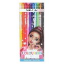 POCHETTE 10 CRAYONS DE COULEURS AVEC GOMME - TOPMODEL