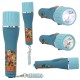 Lampe torche 16cm avec mousqueton et coupure automatique - dino world asst-4010070658113-lilojouets-questembert-muzillac-morbiha