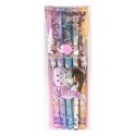 POCHETTE 5 STYLOS BILLE GLITTER ROLLER GEL PAILLETÉ - MISS MELODY - DEPESCHE