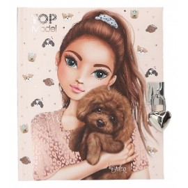 JOURNAL INTIME AVEC CADENAS DOGGY HAYDEN 16X19CM - CARNET SECRET TOPMODEL-4010070702311-Lilojouets-Questembert-Muzillac-Morbihan