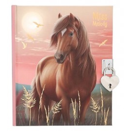 JOURNAL INTIME AVEC CADENAS 16X19CM CARNET SECRET MISS MELODY-4010070716059-Lilojouets-Questembert-Muzillac-Morbihan