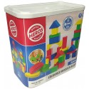 BARIL 100 BLOCS DE CONSTRUCTION COLORÉS EN BOIS - BLOCKS HEROS