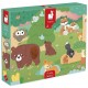 Puzzle tactile la forÊt 20 piÈces 65x50cm poster inclus - janod-3700217324926-lilojouets-questembert-muzillac-morbihan
