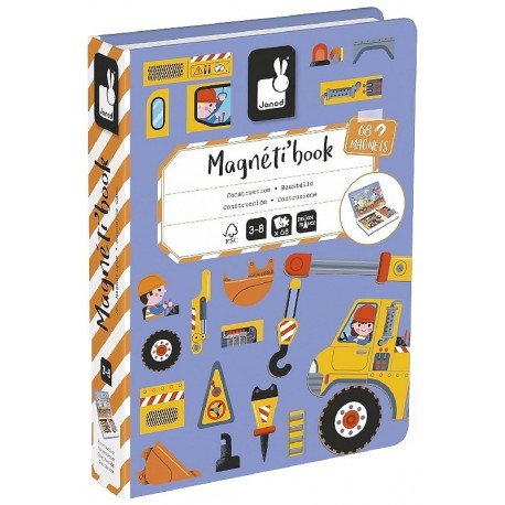 MAGNETIBOOK CONSTRUCTION CHANTIER 50 MAGNETS 18 CARTES - JANOD-3700217325268-Lilojouets-Questembert-Muzillac-Morbihan