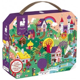 VALISETTE PUZZLE D'OBSERVATION LES CONTES 24 PIÈCES 65X50CM AVEC POSTER-3700217326463-Lilojouets-Questembert-Muzillac-Morbihan