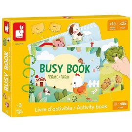 COFFRET LIVRE 15 ACTIVITÉS LA FERME 22 PAGES 158 PIÈCES - BUSY BOOK JANOD-3700217333331-Lilojouets-Questembert-Muzillac-Morbihan