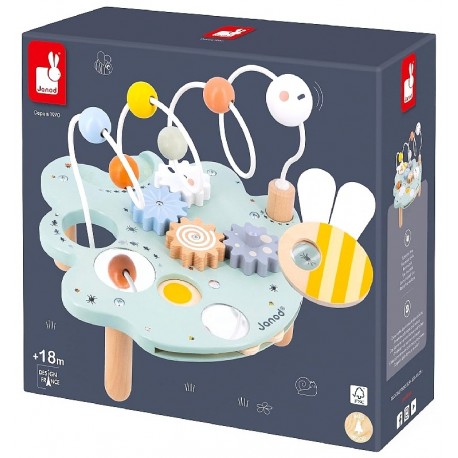 PLATEAU FEUILLE D'ACTIVITES EN BOIS - JANOD-3700217340568-Lilojouets-Questembert-Muzillac-Morbihan