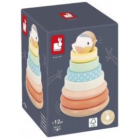 ANNEAUX EN BOIS EMPILABLE NID D'OISEAU - JANOD-3700217351458-Lilojouets-Questembert-Muzillac-Morbihan