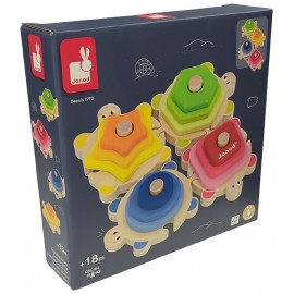 ANNEAUX TORTUES EN BOIS EMPILABLES - JANOD-3700217353377-Lilojouets-Questembert-Muzillac-Morbihan
