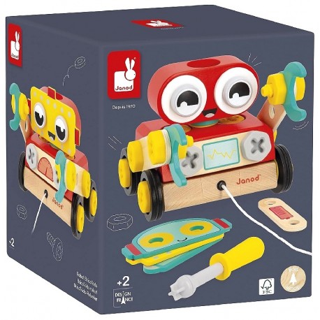 COFFRET BRICO'KIDS ROBOT A CONSTRUIRE - 48 PIÈCES - JANOD-3700217364595-Lilojouets-Questembert-Muzillac-Morbihan
