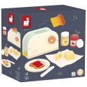 COFFRET PETIT-DÉJEUNER GRILLE-PAIN ET 12 PIÈCES DINETTE EN BOIS - JANOD