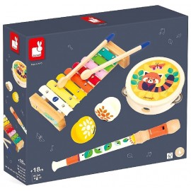 PACK 4 INSTRUMENTS DE MUSIQUE EN BOIS - GAMME GIOIA JANOD-3700217376567-Lilojouets-Questembert-Muzillac-Morbihan