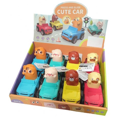 VOITURE POUSSE-ROULE ANIMAUX 11CM ASST-3437012611264-Lilojouets-Questembert-Muzillac-Morbihan