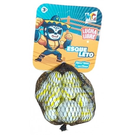 FILET 20 BILLES ET 1 BOULET MEXICAN FIGHTERS LUCHA LIBRE ASST-3701276511005-Lilojouets-Questembert-Muzillac-Morbihan