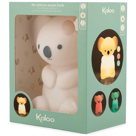 VEILLEUSE SOUPLE KOALA EN SILICONE 17CM RECHARGEABLE - KALOO-3666502060071-Lilojouets-Questembert-Muzillac-Morbihan