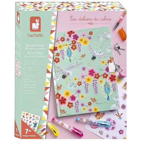 COFFRET JOURNAL INTIME RÊVERIES JAPONAISES A DÉCORER - ATELIERS DU CALME JANOD-3700217390396-Lilojouets-Questembert-Muzillac-Mor