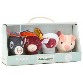 PACK 4 MARIONNETTES A DOIGTS ANIMAUX DE LA FERME - LILLIPUTIENS-5414834833041-Lilojouets-Questembert-Muzillac-Morbihan