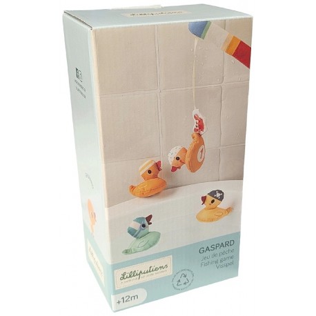 JEU DE PÊCHE GASPARD 4 CANARDS EN TISSU - LILLIPUTIENS-5414834836752-Lilojouets-Questembert-Muzillac-Morbihan
