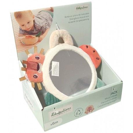 MIROIR D'ÉVEIL 17CM JACK LE LION - LILLIPUTIENS-5414834836837-Lilojouets-Questembert-Muzillac-Morbihan
