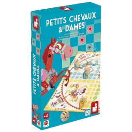 JEU DE PETITS CHEVAUX ET DAMES - A PARTIR DE 4 ANS - JANOD-3700217330224-Lilojouets-Questembert-Muzillac-Morbihan
