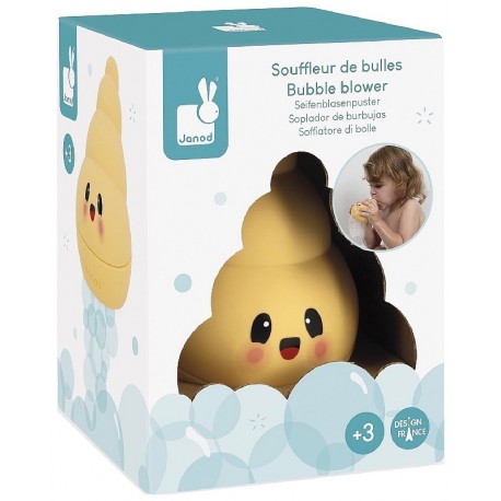 SOUFFLEUR DE BULLES SILICONE - JOUET DE BAIN A PARTIR DE 3 ANS - JANOD-3700217347376-Lilojouets-Questembert-Muzillac-Morbihan
