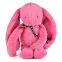 PELUCHE LAPIN MÉLOÉ ROSE BUBBLE GUM 37CM - MAÏLOU - FABRICATION FRANÇAISE