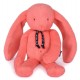 Peluche lapin mÉloÉ corail acidulÉ 37cm - maÏlou - fabrication franÇaise-3701221503321-lilojouets-questembert-muzillac-morbihan