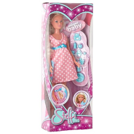 POUPÉE STEFFI LOVE ENCEINTE 29CM AVEC ACCESSOIRES DE NAISSANCE-4006592041557-Lilojouets-Questembert-Muzillac-Morbihan