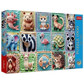PUZZLE ANIMAUX AU CROCHET 1000 PIÈCES 68X48CM POSTER INCLUS - TEA TIME TREFL-5900511120936-Lilojouets-Questembert-Muzillac-Morbi